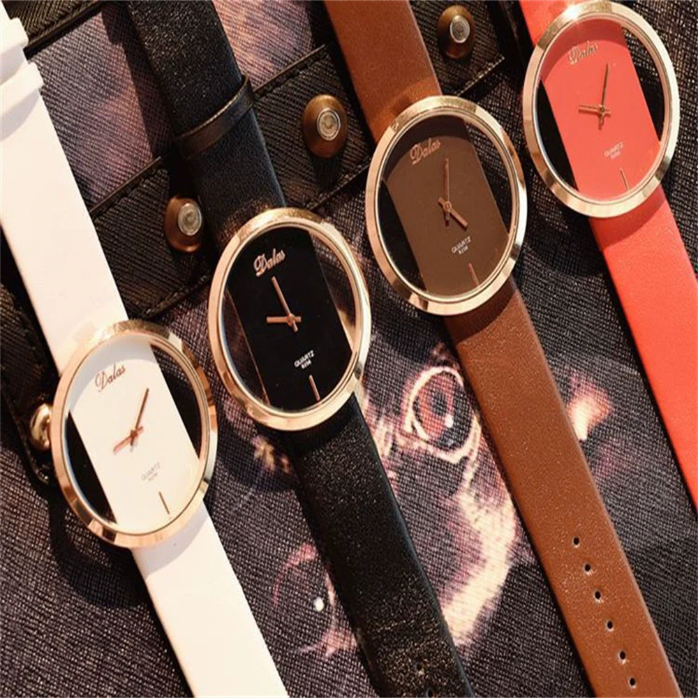 Fashion Business Casual Imitation Watch Alloy And Pu Material Round Dial - Image 5