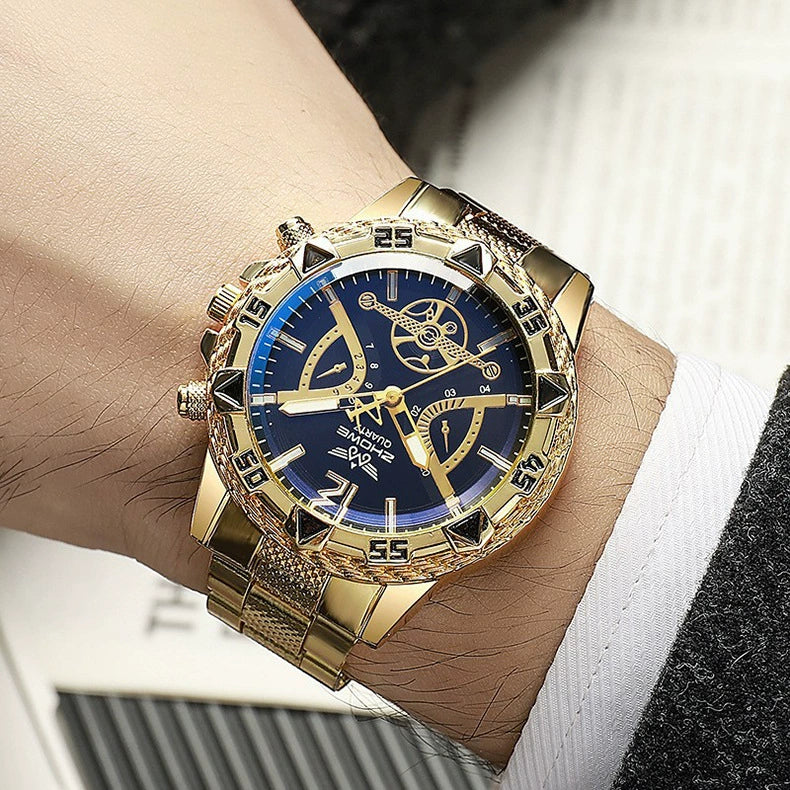 Fashion Business Style Men's Quartz Watch With Alloy Case Stainless Steel Band And Round Dial - Image 2