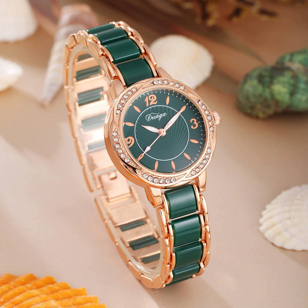 Fashion Casual Women's Quartz Watch With Lace And Round Diamond Alloy And Stainless Steel Materials - Image 10