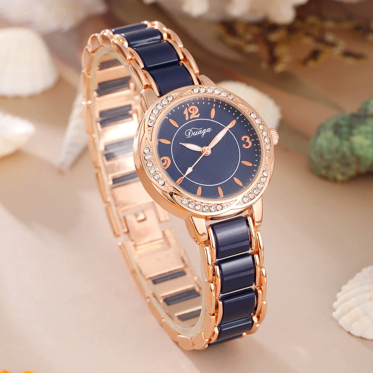 Fashion Casual Women's Quartz Watch With Lace And Round Diamond Alloy And Stainless Steel Materials - Image 9
