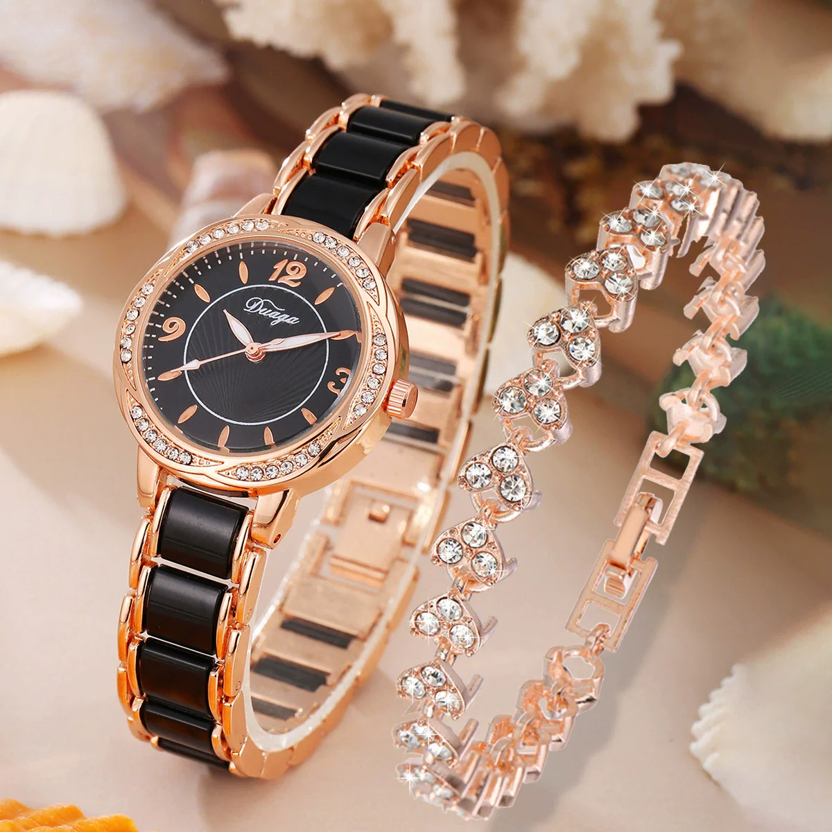Fashion Casual Women's Watch Lace Round Alloy Case Quartz - Image 2