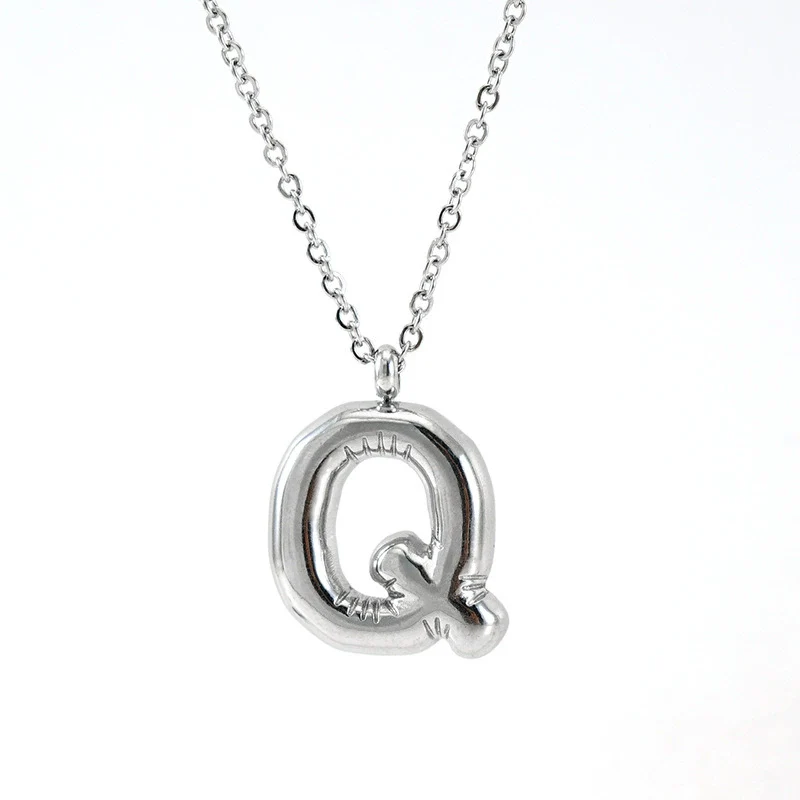 Fashion Chubby Letter Pendant Necklace 316L Stainless Steel 316L Stainless Steel Polishing Hiphop Style Unisex - Image 22