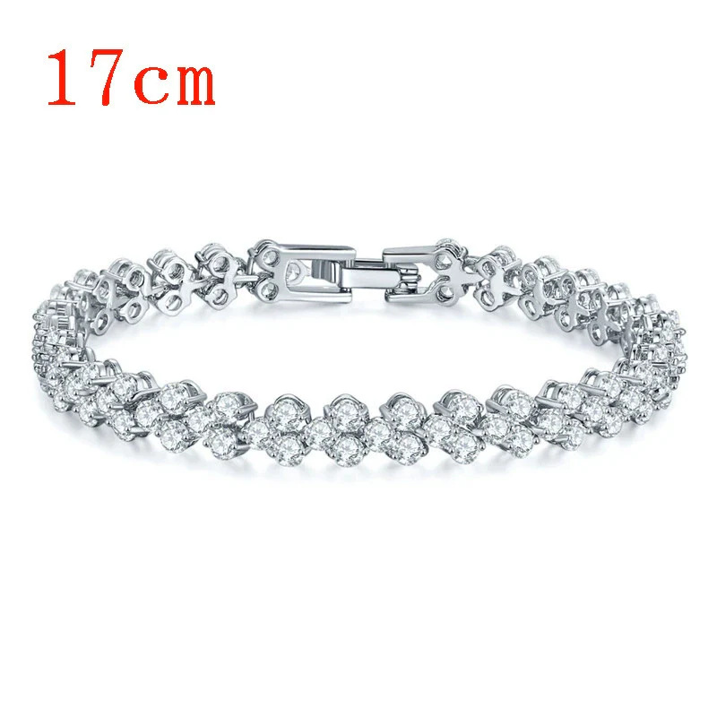 Fashion Copper Inlaid Zircon Ladies Bracelet With Rose Gold Electroplating - Image 4