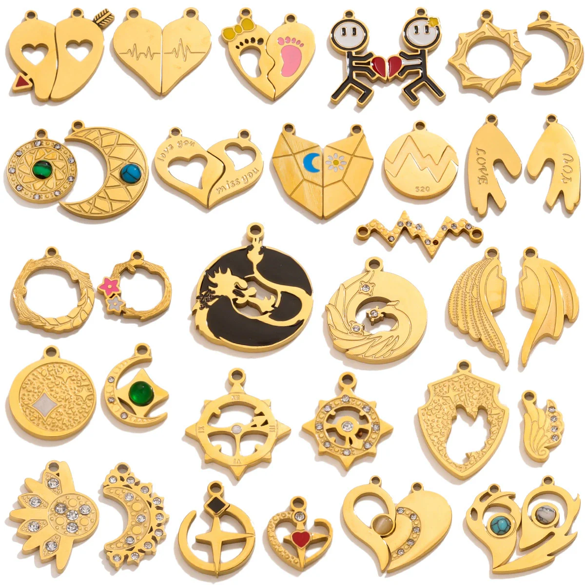Fashion Cute Jewelry Accessories Stainless Steel Totem Pendant Electroplated