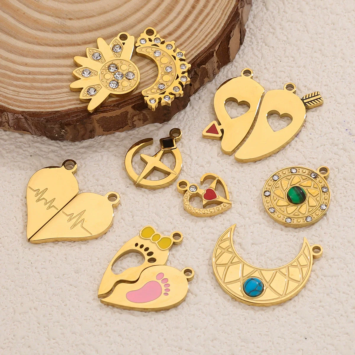 Fashion Cute Jewelry Accessories Stainless Steel Totem Pendant Electroplated - Image 2