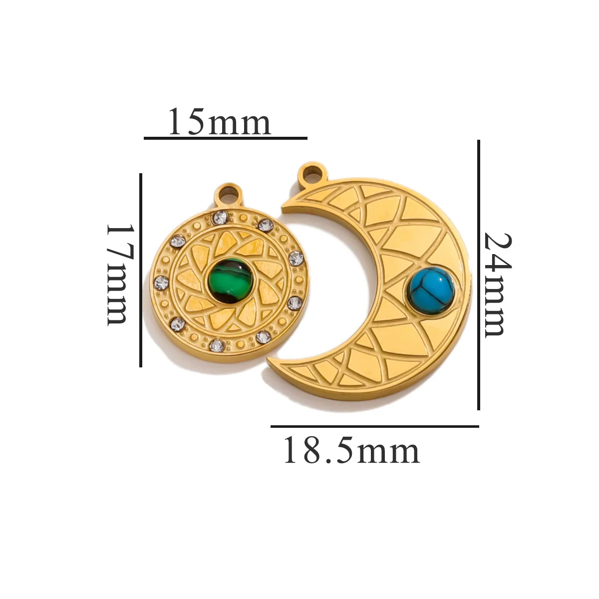 Fashion Cute Jewelry Accessories Stainless Steel Totem Pendant Electroplated - Image 27