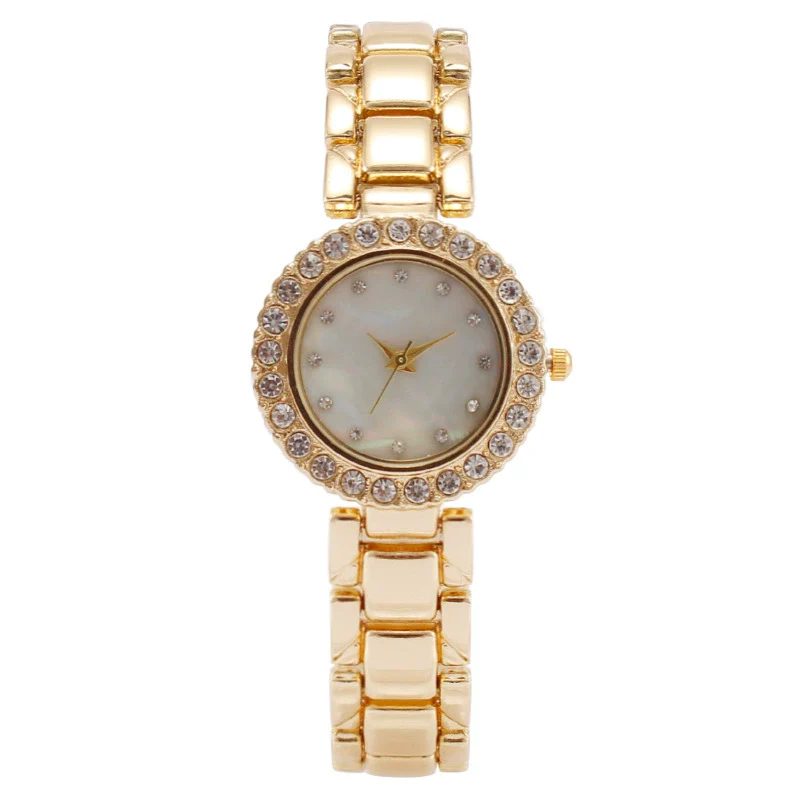 Fashion Diamond Ladies Metal Watch With Round Dial And Copper Clasp - Image 4