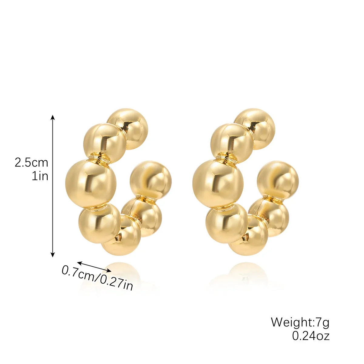 Fashion Exaggerated Cshaped Acrylic Ear Clip For Women With Wave And Geometric Patterns - Image 6