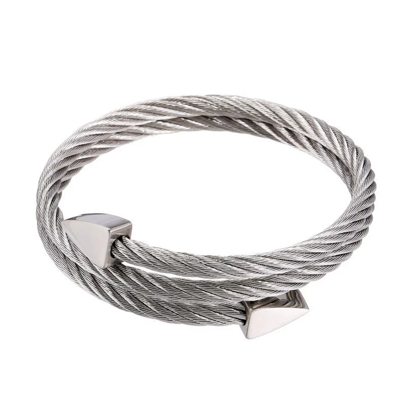 Fashion Exo Titanium Steel Triangular Multilayer Unisex Bracelets - Image 7
