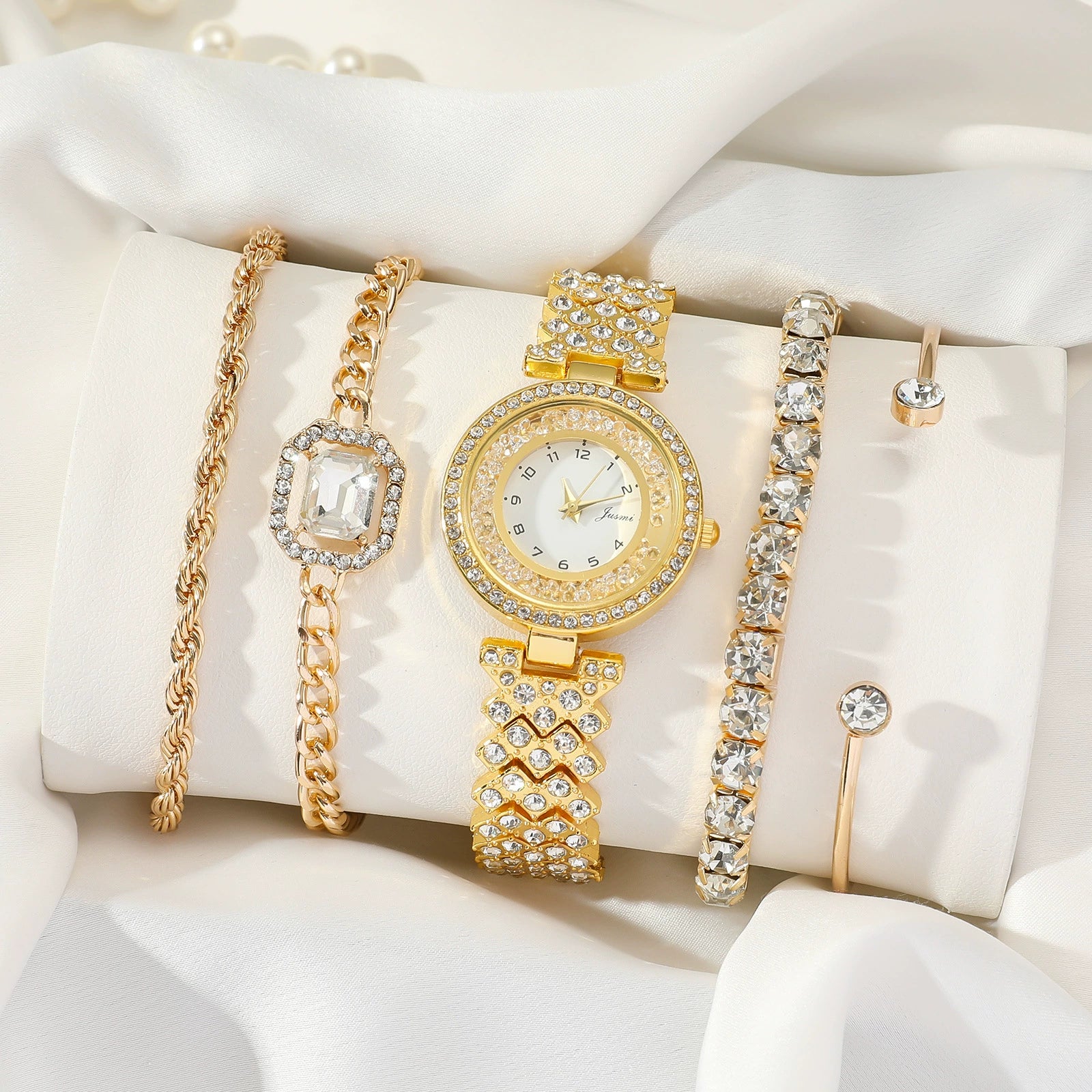 Fashion Female Quartz Watch With Alloy Case And Stainless Steel Buckle Round Dial - Image 5