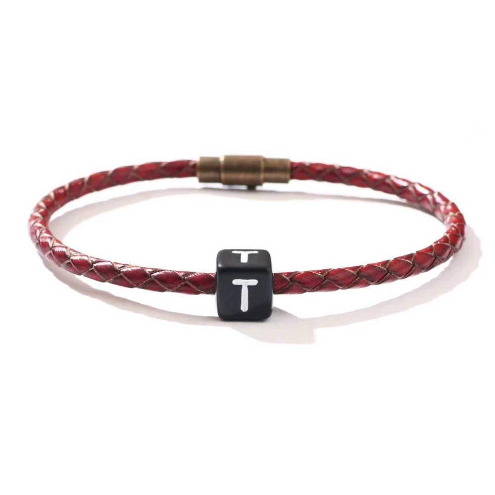 Fashion Geometric Magnet Woven Bracelet Pu Material For Men And Women - Image 4