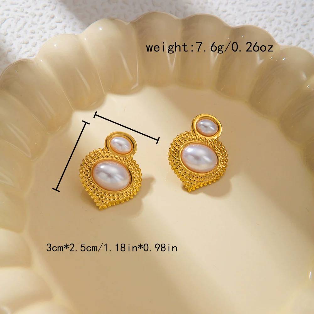 Fashion Heart Shaped Stainless Steel Earrings With Electroplating For Women - Image 6
