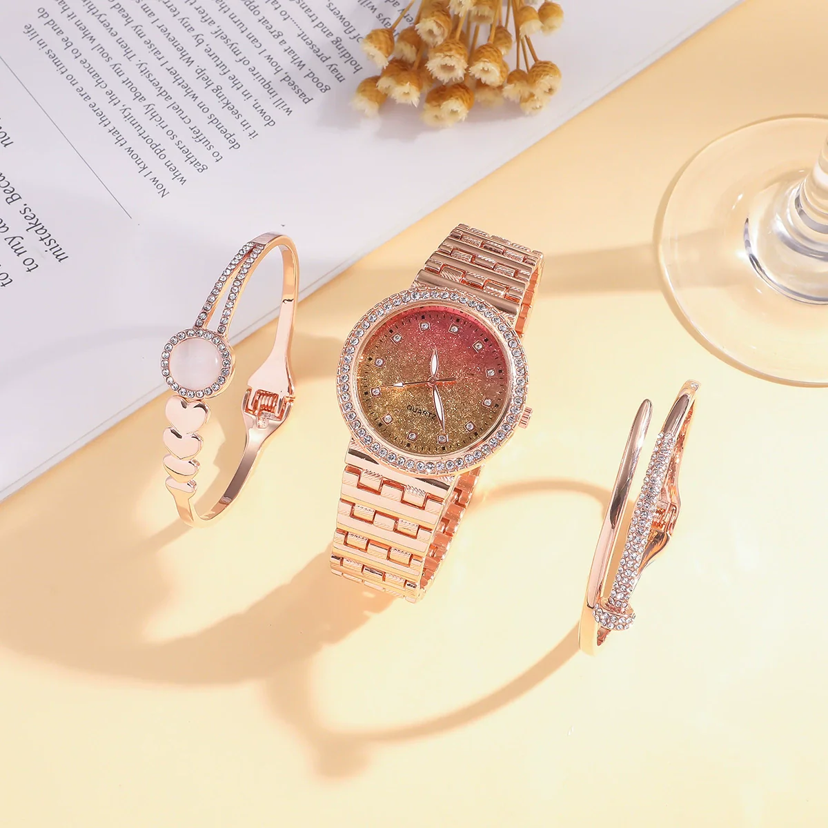Fashion Highend Women's Alloy And Stainless Steel Waterproof Chain Watch With Round Dial - Image 4