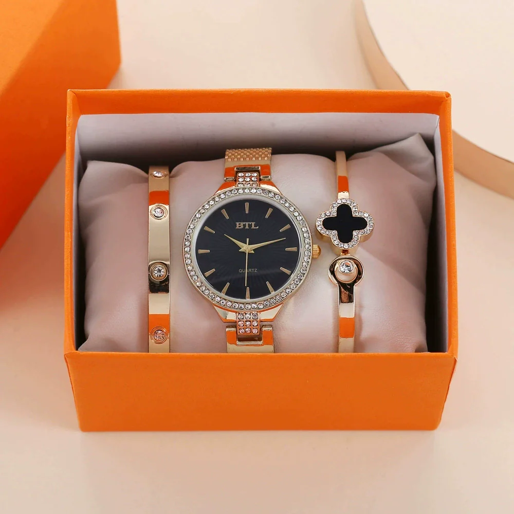 Fashion Highend Women's Alloy And Stainless Steel Waterproof Chain Watch With Round Dial - Image 7