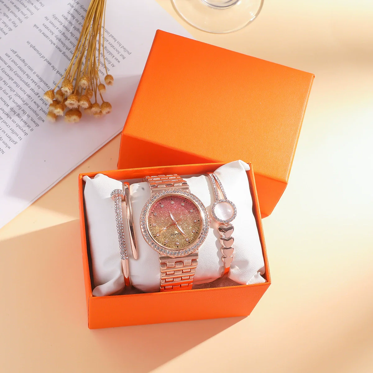 Fashion Highend Women's Alloy And Stainless Steel Waterproof Chain Watch With Round Dial - Image 8
