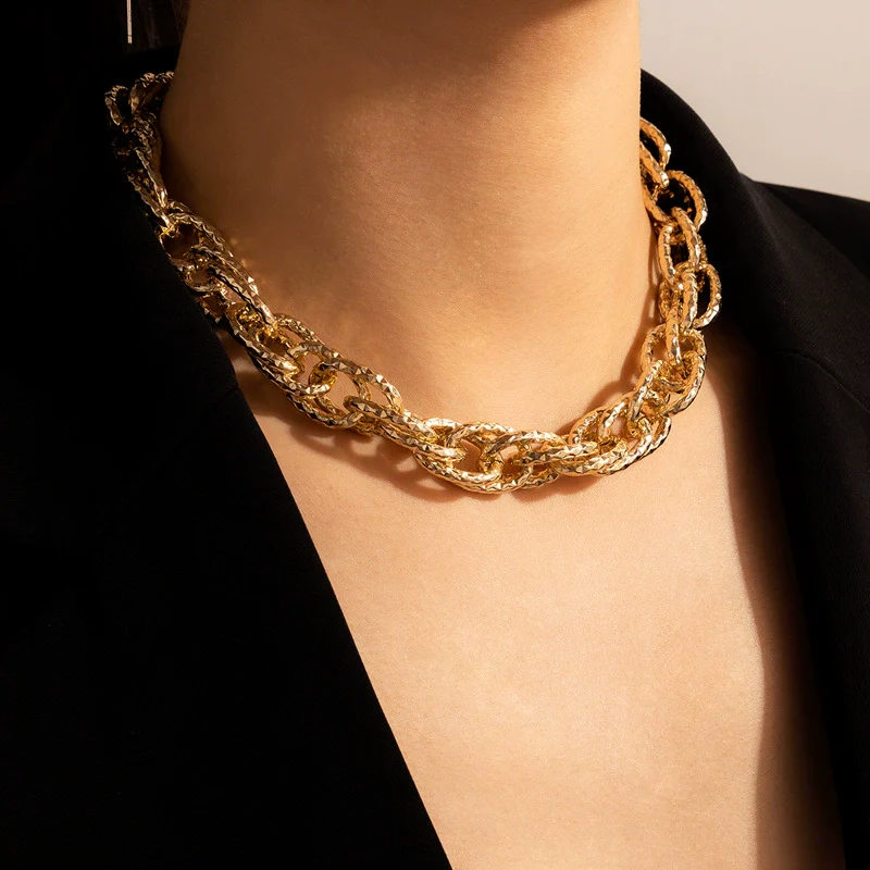 Fashion Hiphop Alloy Geometric Singlelayer Clavicle Necklace With Electroplating Treatment - Image 7