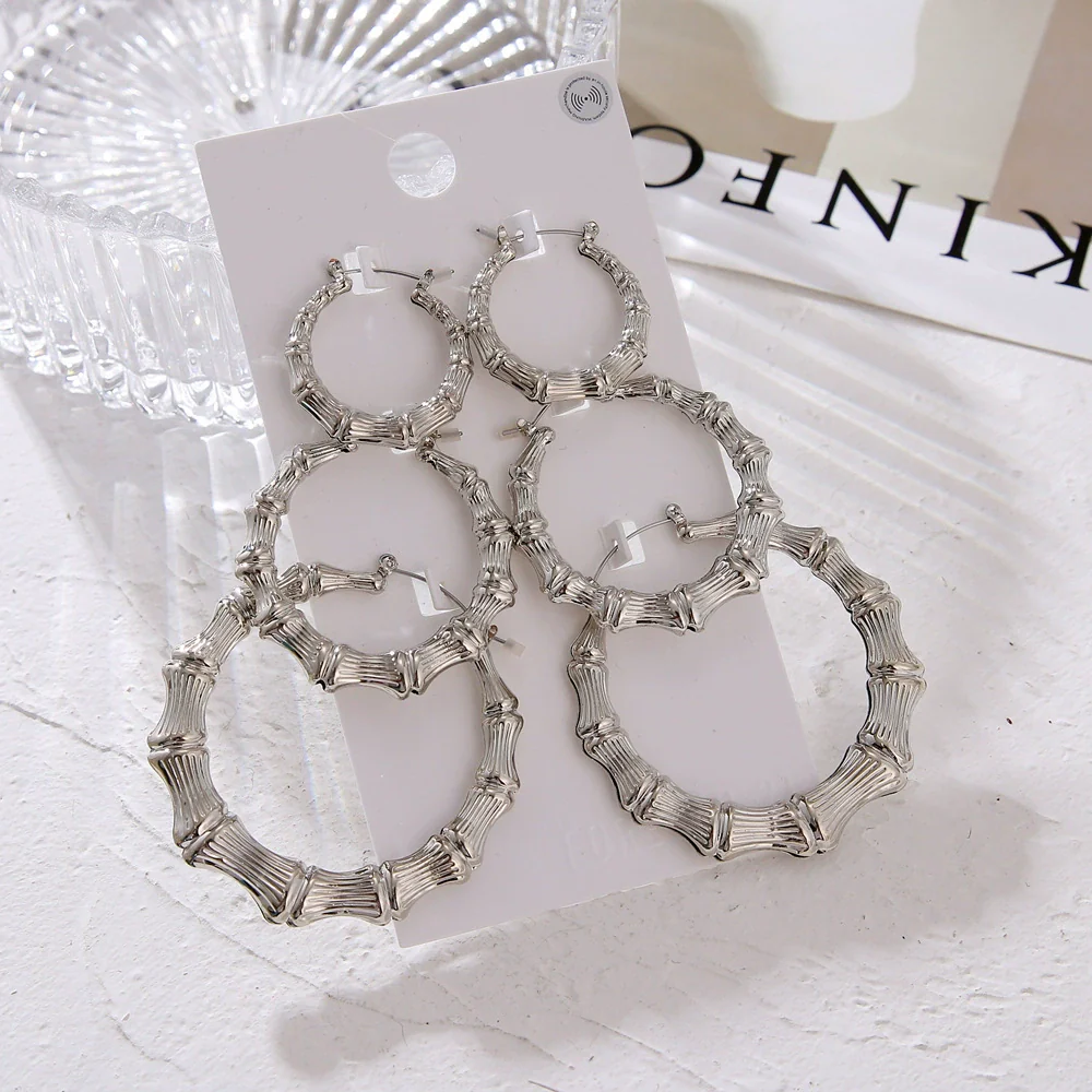 Fashion Iron Alloy Geometric Hoop Earrings Set For Women With Electroplating Treatment - Image 10