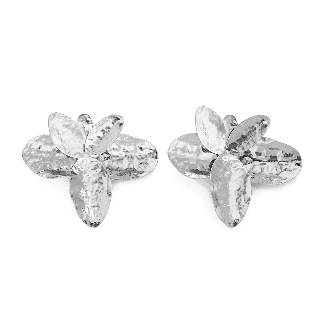 Fashion Irregular Metallic Petal Alloy Flower Collarbone Necklace With Electroplating Treatment - Image 5