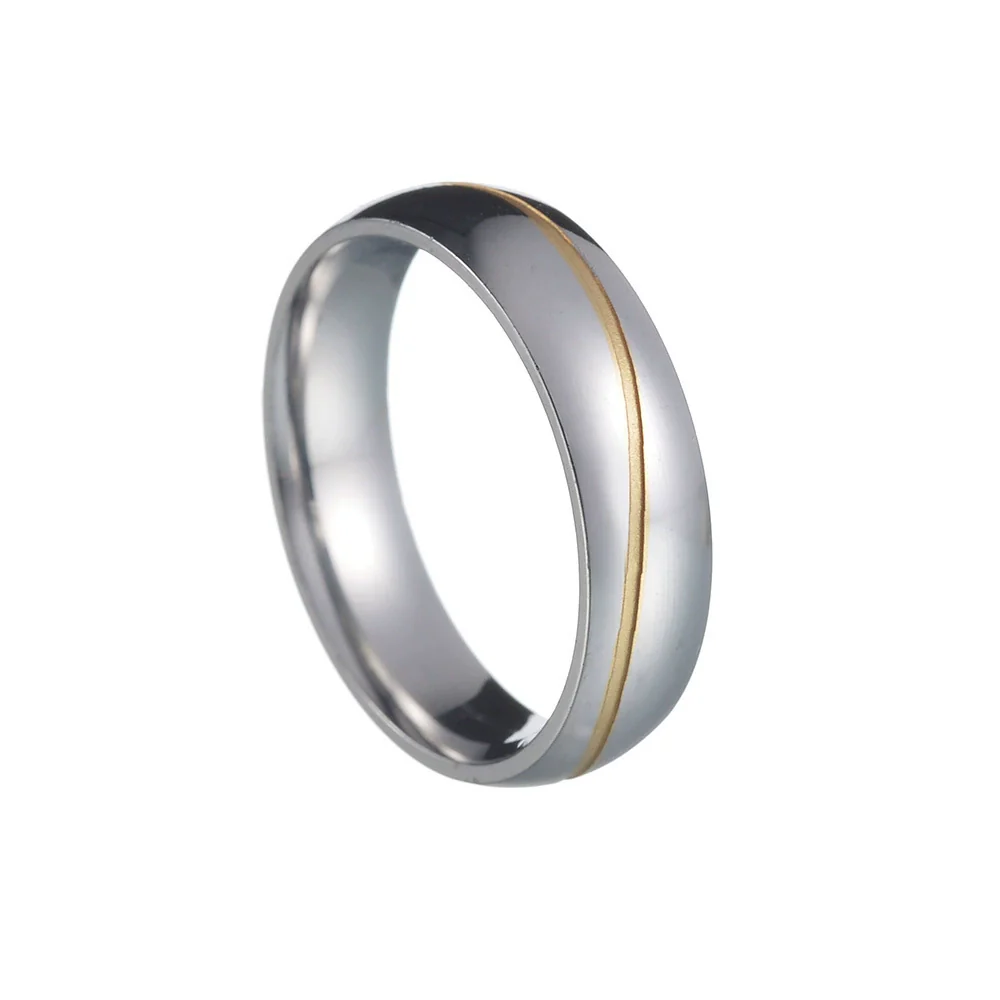 Fashion Jewelry Couples Ring Titanium Steel Geometric Style Seiko - Image 4