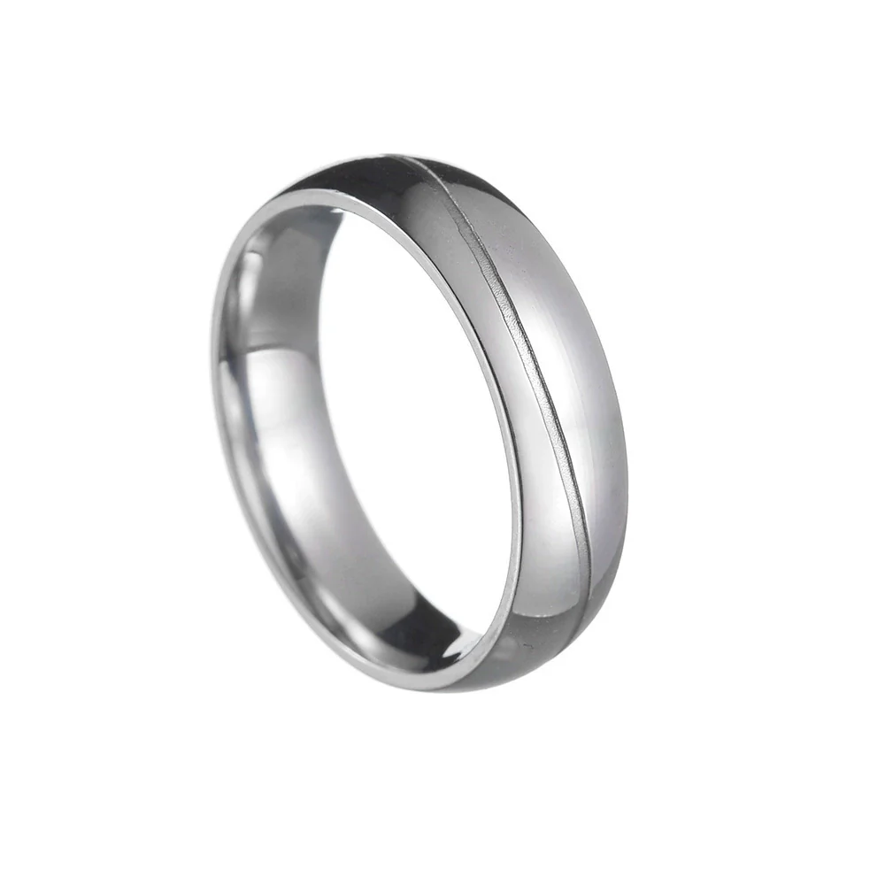 Fashion Jewelry Couples Ring Titanium Steel Geometric Style Seiko - Image 5