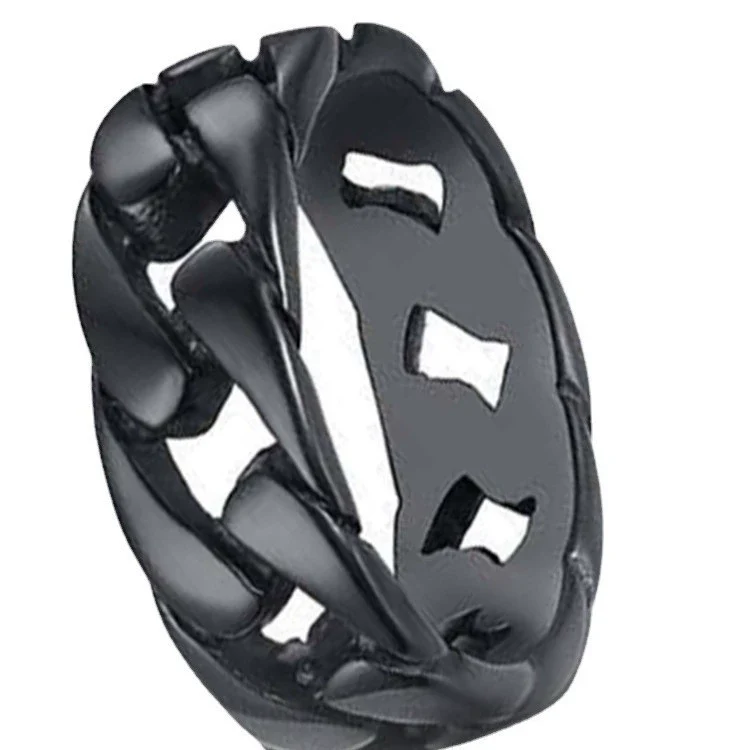 Fashion Jewelry Metal Geometric Twist Hollow Stripe Ring With Electroplating - Image 5