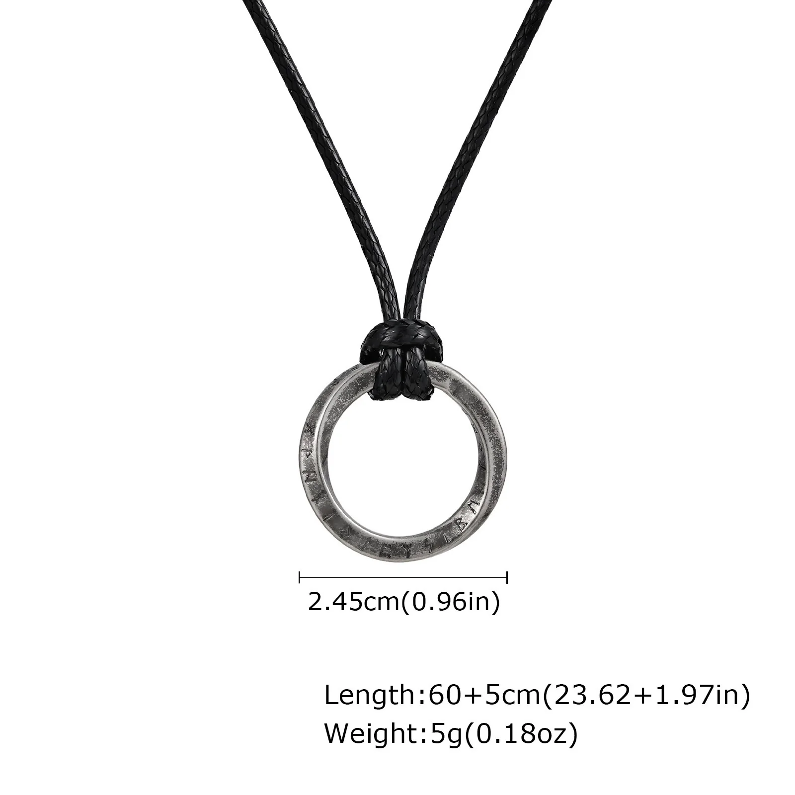 Fashion Jewelry Stainless Steel Geometric Viking Rune Mobius Pendant Necklace For Men - Image 9