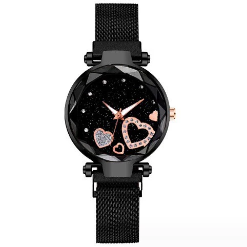 Fashion Ladies Alloy Mesh Belt Quartz Watch Bracelet Set With Round Dial - Image 2
