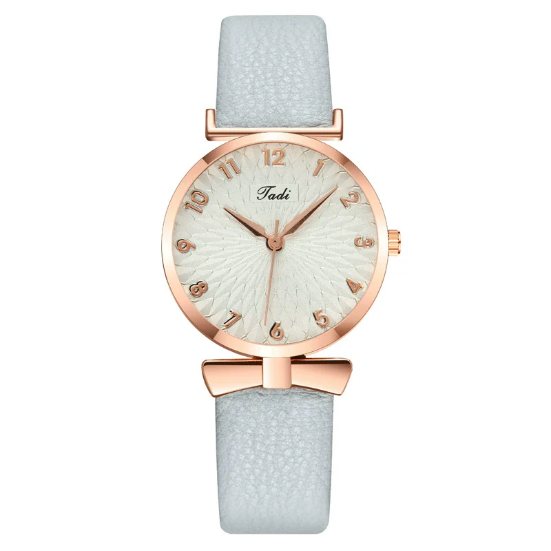 Fashion Ladies Quartz Watch With Metal Case Imitation Leather Strap And Round Dial - Image 2