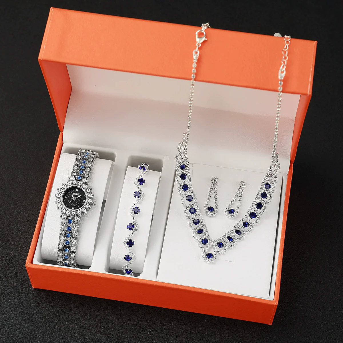 Fashion Ladies Watch Alloy Stainless Steel Round Sapphire Rhinestone Jewelry - Image 7