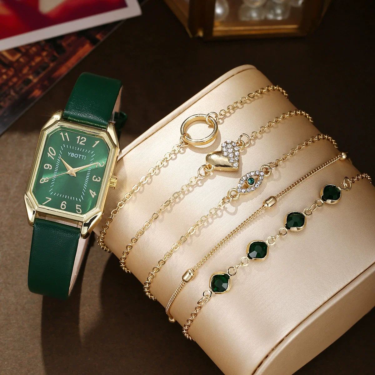 Fashion Leather Women's Square Watch With Stainless Steel And Pu Materials - Image 2
