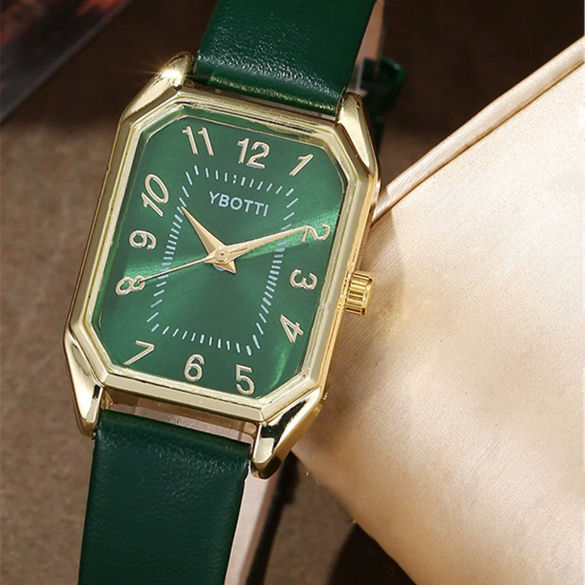 Fashion Leather Women's Square Watch With Stainless Steel And Pu Materials - Image 4