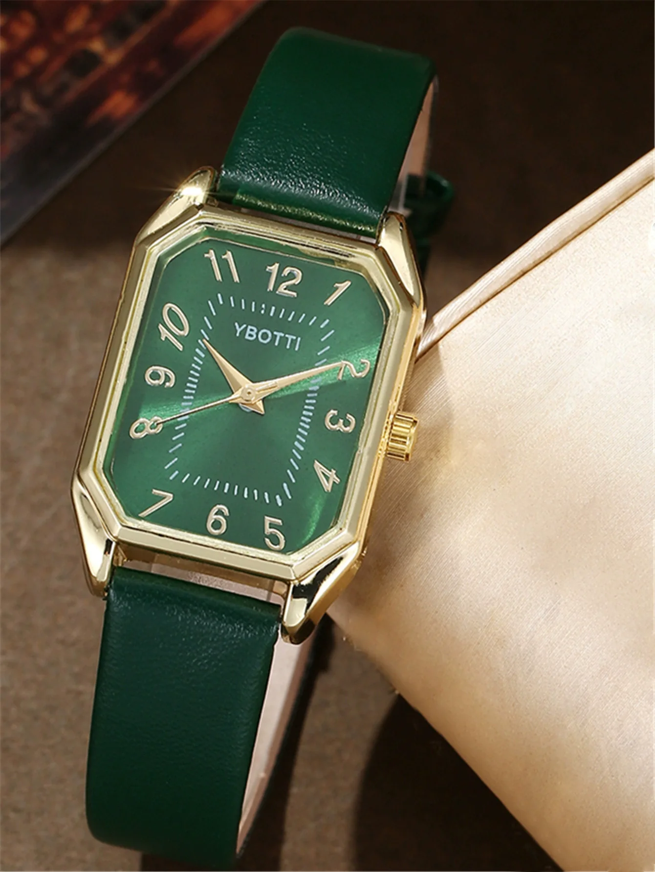 Fashion Leather Women's Square Watch With Stainless Steel And Pu Materials - Image 6
