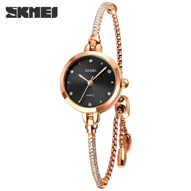 Fashion Light Luxury Women's Quartz Watch Stainless Steel Metal Round Dial - Image 10