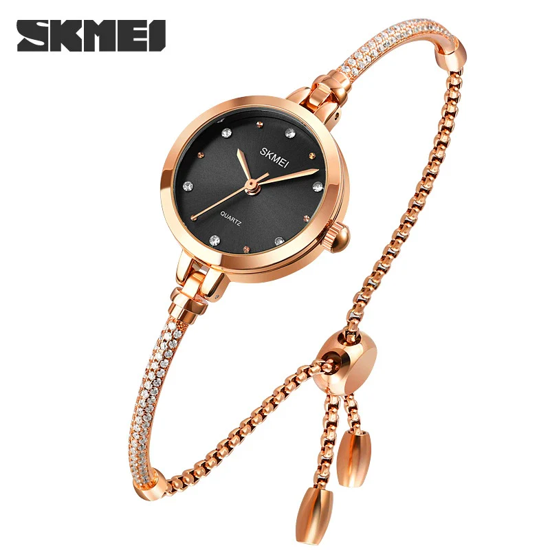 Fashion Light Luxury Women's Quartz Watch Stainless Steel Metal Round Dial - Image 2
