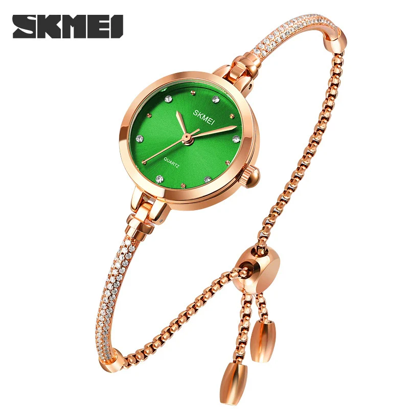 Fashion Light Luxury Women's Quartz Watch Stainless Steel Metal Round Dial - Image 5