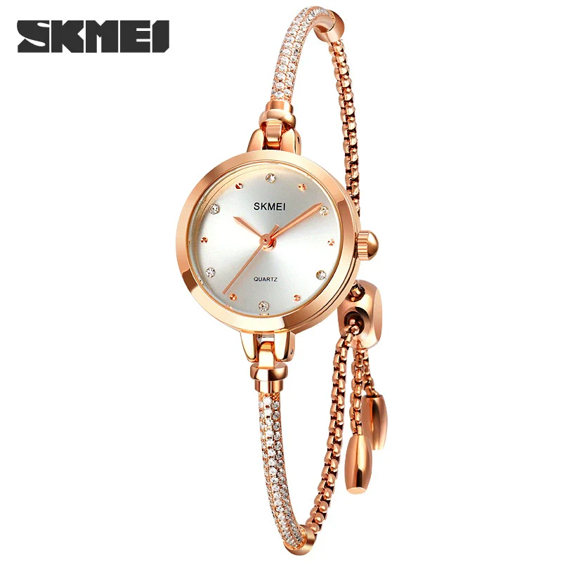Fashion Light Luxury Women's Quartz Watch Stainless Steel Metal Round Dial - Image 6