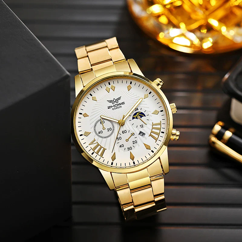 Fashion Men's Alloy Watch With Calendar And Round Dial - Image 10