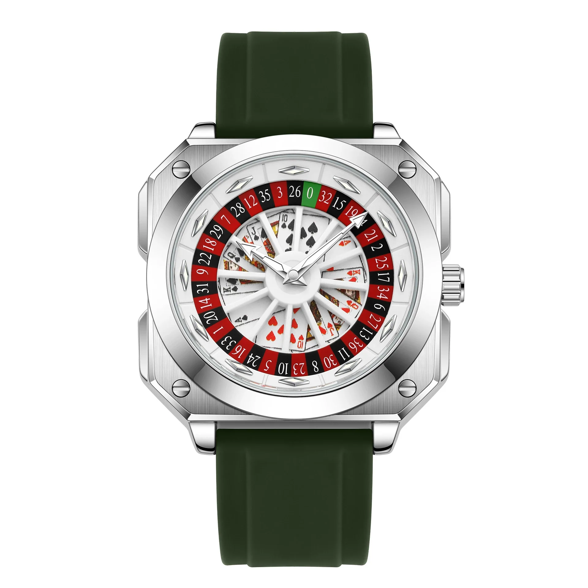 Fashion Men's Wristwatch Alloy Case Plastic Strap Square Dial Mineral Reinforced Glass Mirror Luminous Waterproof Quartz Watch - Image 10