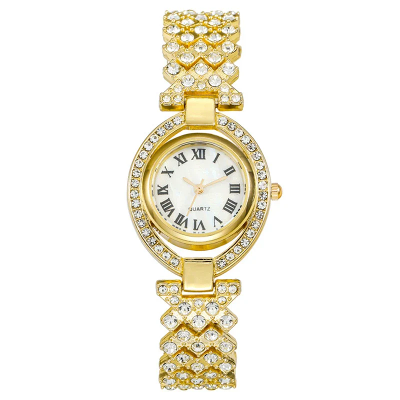 Fashion Metal Women's Diamondencrusted Quartz Watch Bracelet - Image 2