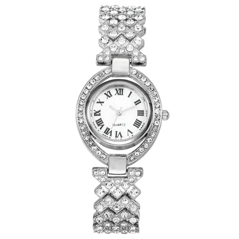 Fashion Metal Women's Diamondencrusted Quartz Watch Bracelet - Image 7