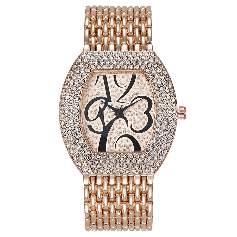 Fashion Metal Women's Watch With Barrel Dial And Jewelry Buckle - Image 7