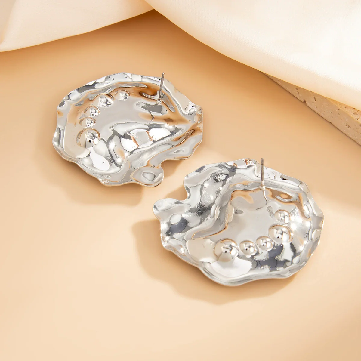 Fashion Metallic Electroplated Geometric Zinc Alloy Earrings For Women - Image 4