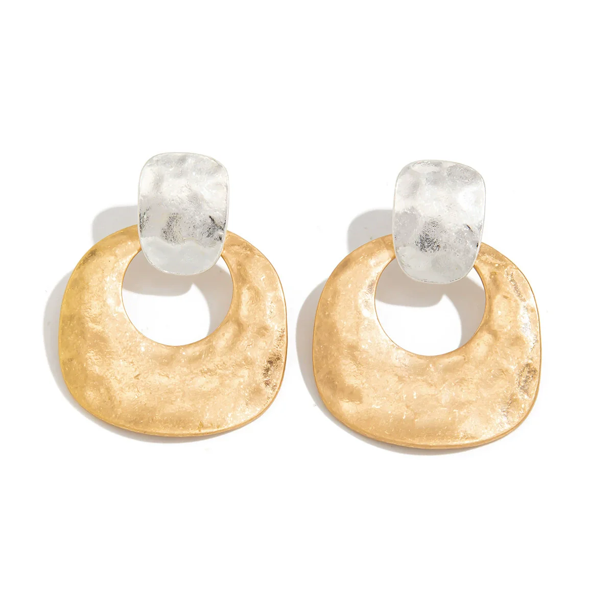 Fashion Metallic Electroplated Geometric Zinc Alloy Earrings For Women - Image 5