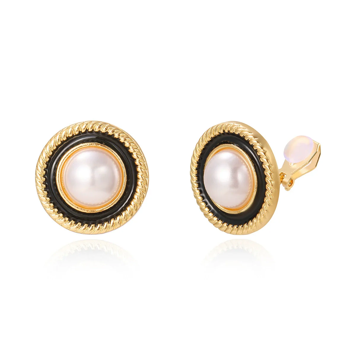 Fashion Metallic Women's Ear Clip Without Ear Holes Copper Geometric Style Set With Diamonds - Image 12