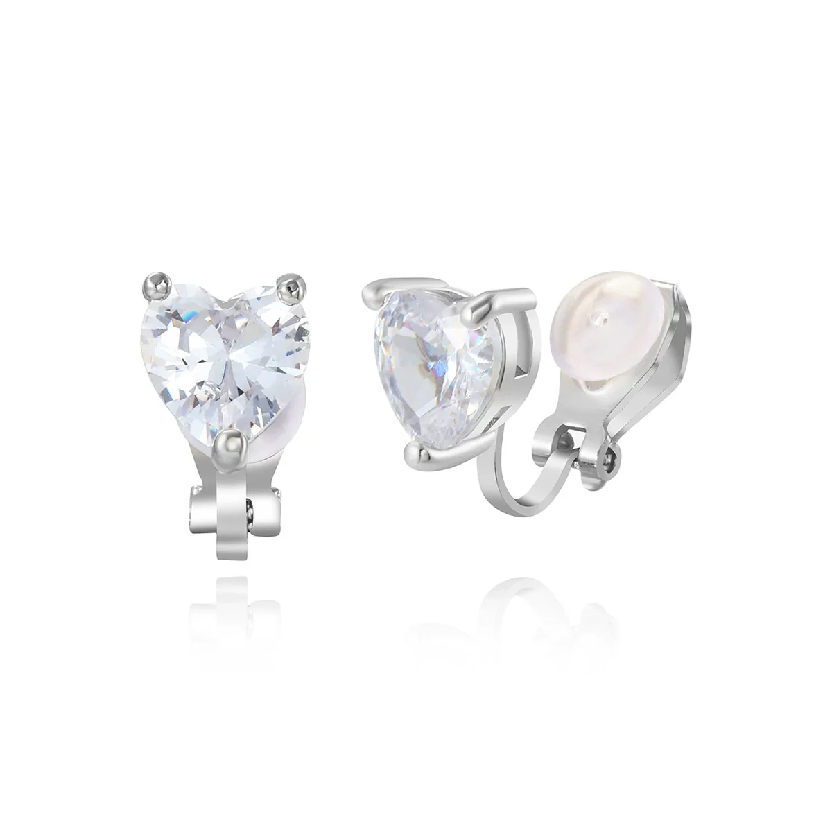 Fashion Metallic Women's Ear Clip Without Ear Holes Copper Geometric Style Set With Diamonds - Image 8