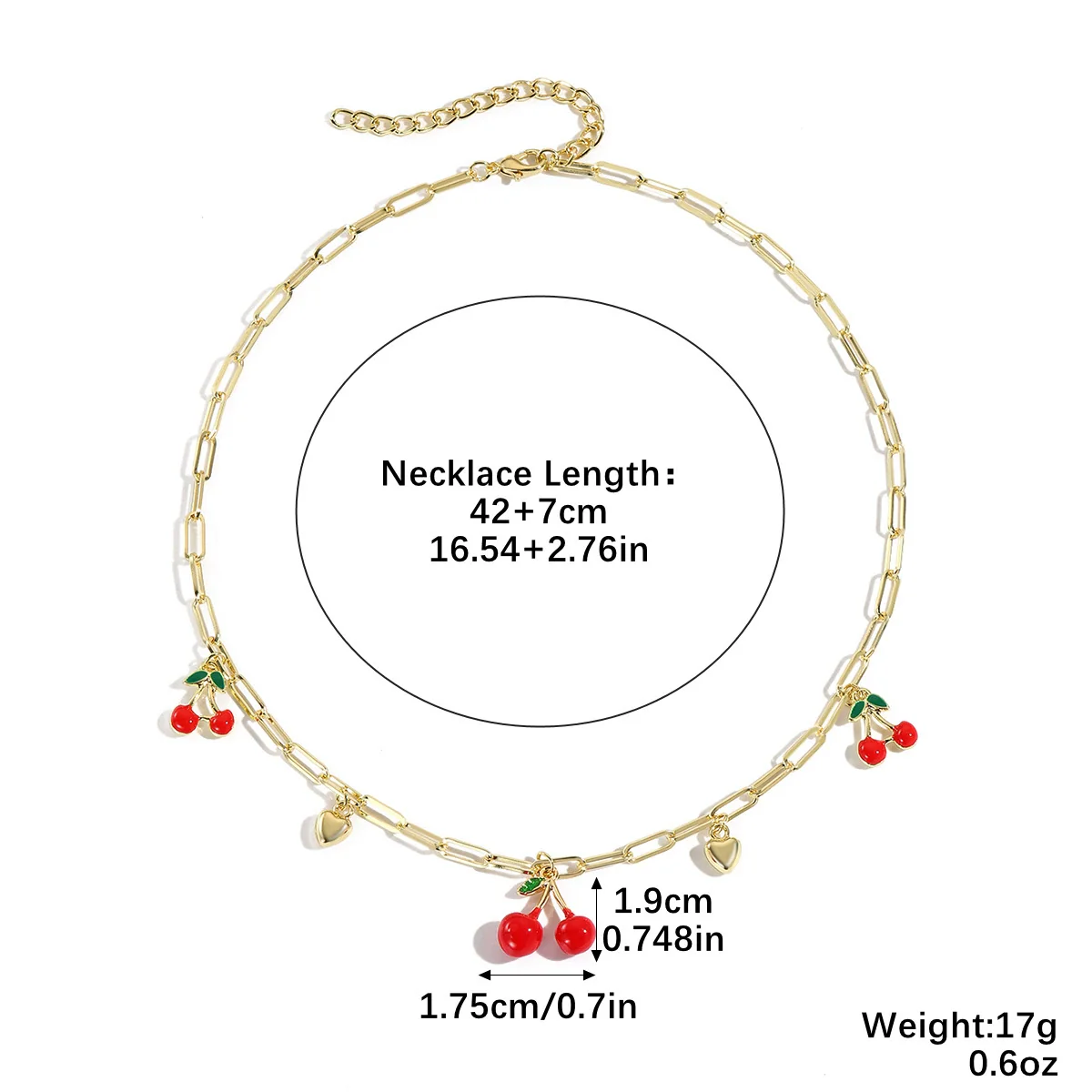 Fashion Necklace Alloy Handmade Beaded With Fruit Strawberry Pineapple Electroplating For Women - Image 10