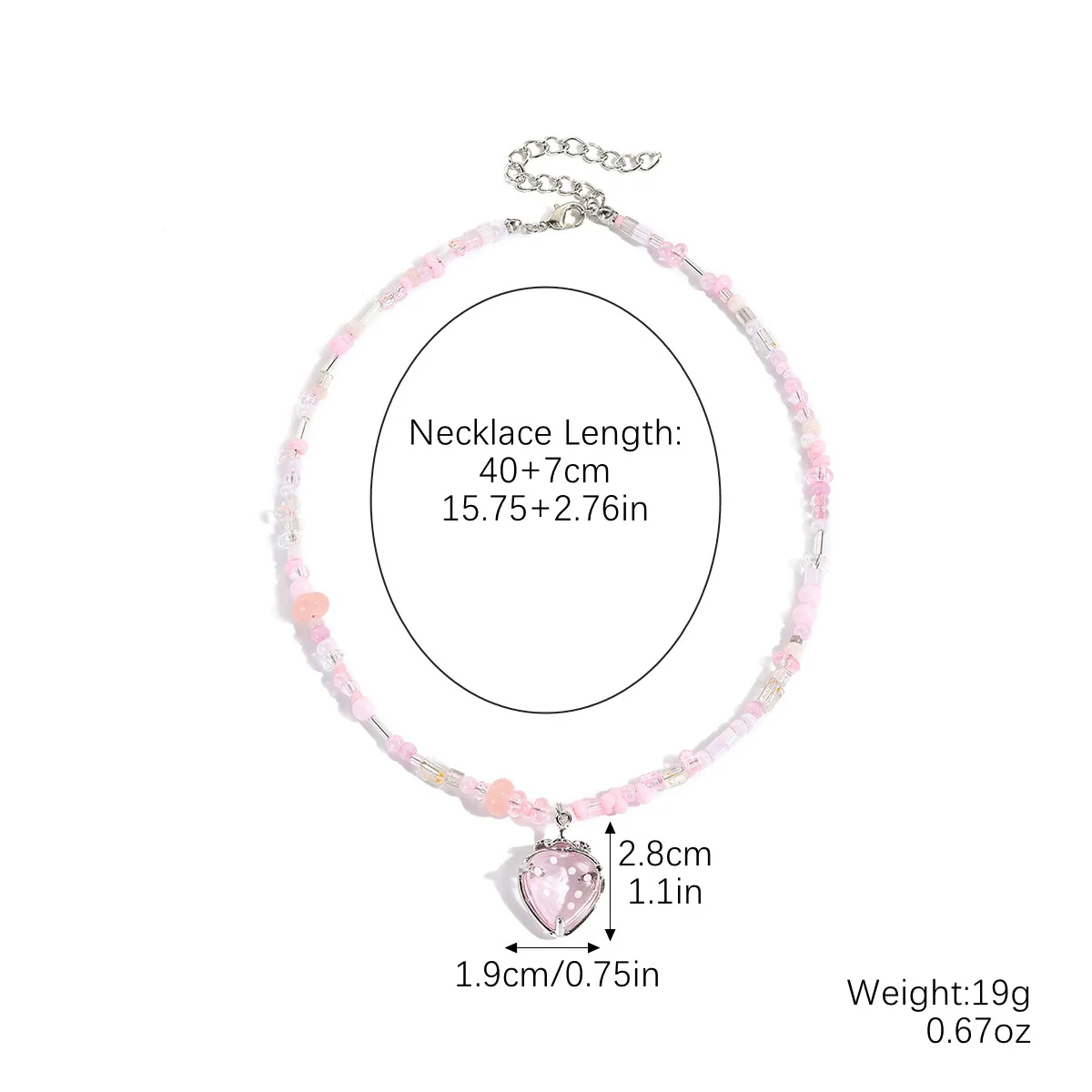 Fashion Necklace Alloy Handmade Beaded With Fruit Strawberry Pineapple Electroplating For Women - Image 14