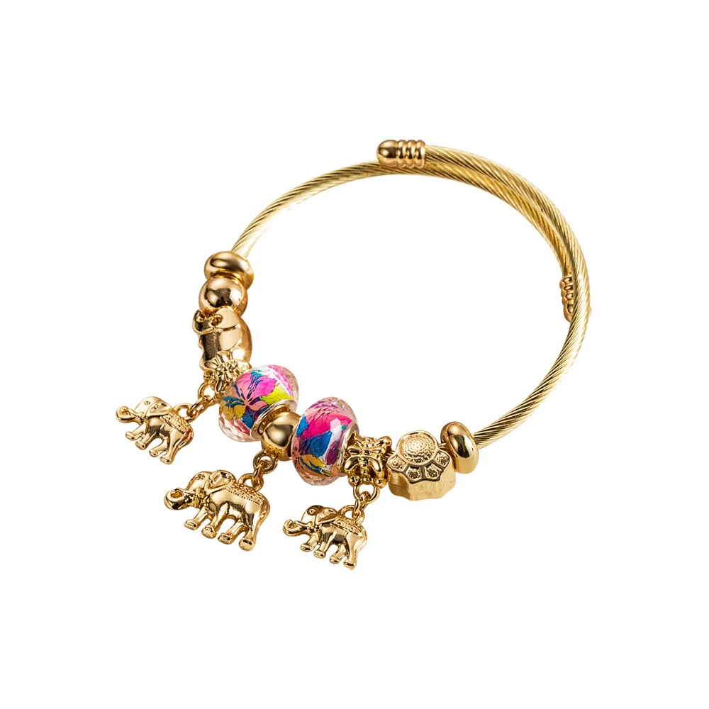 Fashion New Diy Geometric Electroplated Alloy Stainless Steel Bracelet For Unisex - Image 5