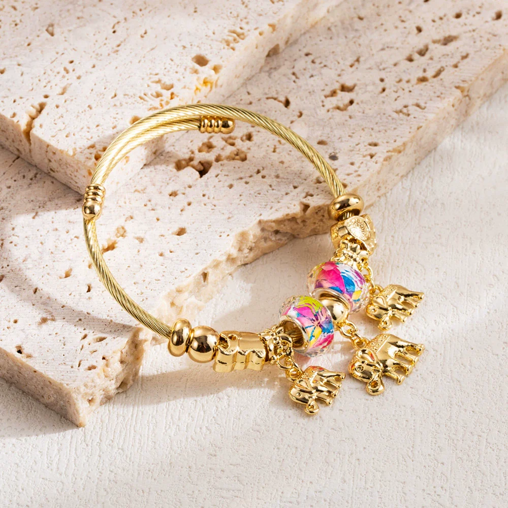 Fashion New Diy Geometric Electroplated Alloy Stainless Steel Bracelet For Unisex - Image 7