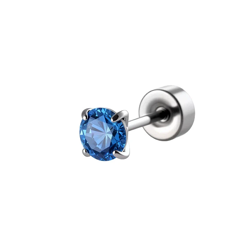 Fashion Ol Geometric Metal Zirconia Piercing Earrings - Image 9